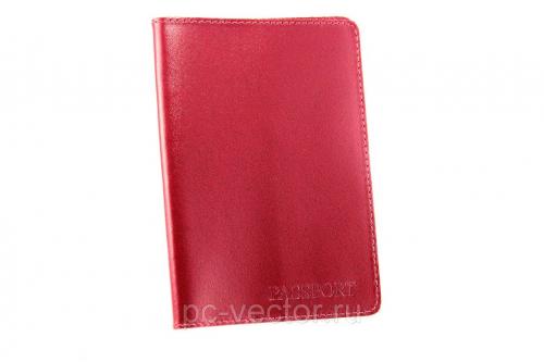 Обложка для паспорта красная Вектор - Фабрика сумок «Вектор»
