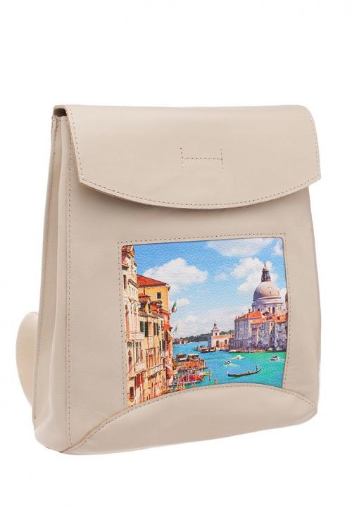 Рюкзак Лето в Венеции бежевый - Фабрика сумок «Eshemoda»