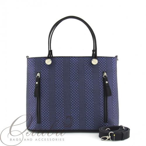 Сумка женская синяя плетенка OLIVI - Фабрика сумок «OLIVI»