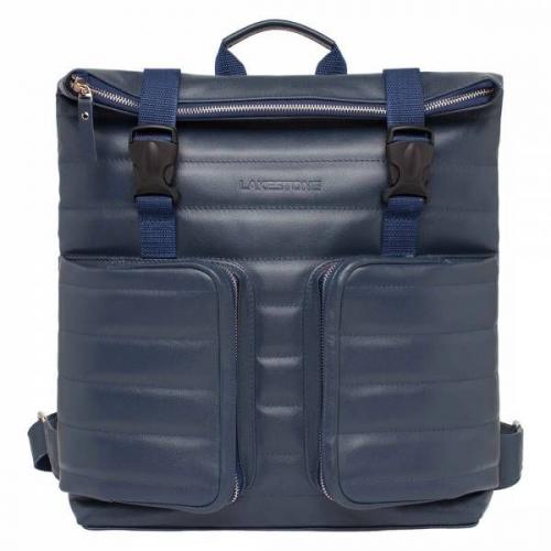 Кожаный рюкзак мужской Parson Dark Blue Lakestone - Фабрика сумок «Lakestone»