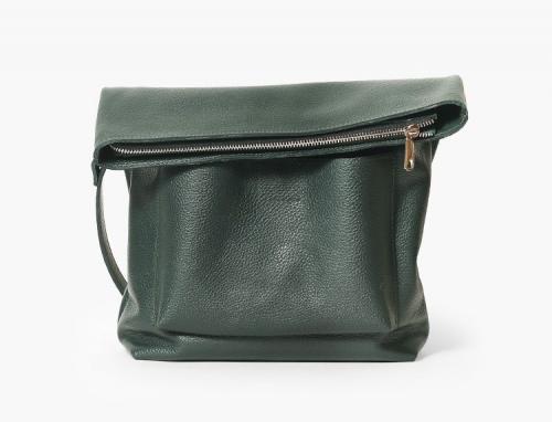 Женская зеленая сумка через плечо на молнии - Фабрика сумок «А-Рада»