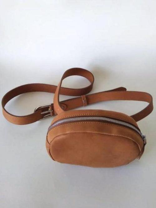 Поясная сумка коричневая Титул М - Фабрика сумок «Титул М»
