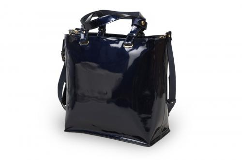 Кожаная сумка женская черный лак Олио Рости - Фабрика сумок «Олио Рости»