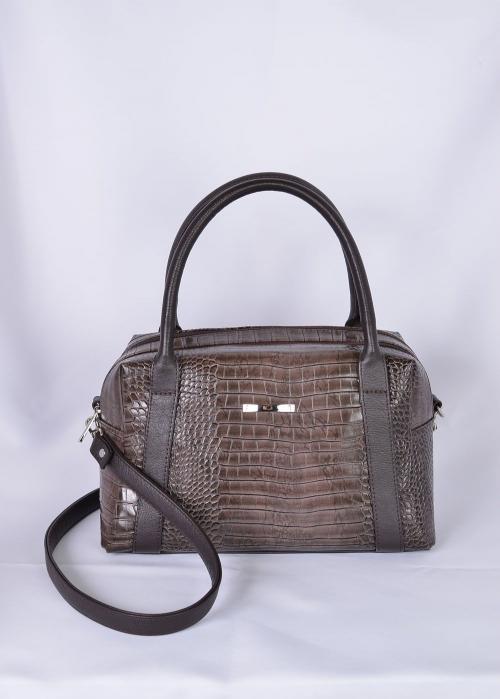 Женская сумка классическая коричневый крокодил  Anri - Фабрика сумок «Anri»