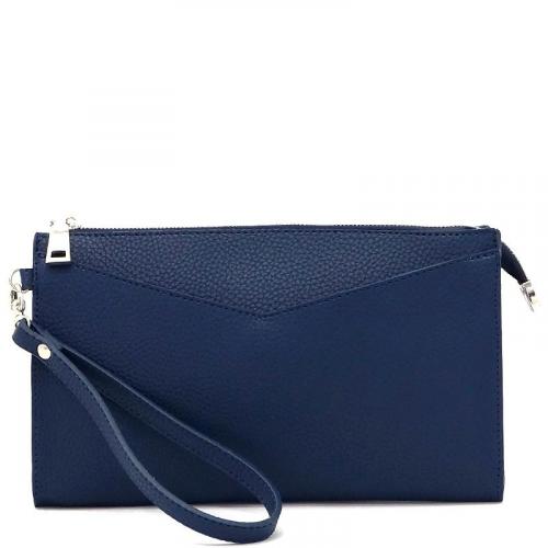 Женский синий клатч Соло - Фабрика сумок «Соло»