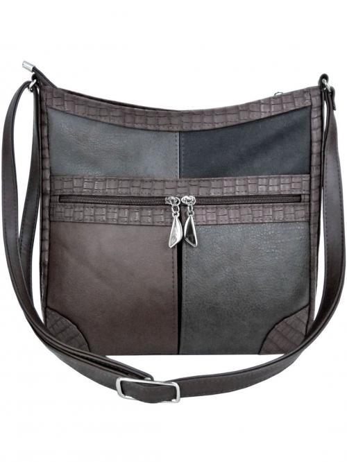 Женская сумка на плечо Гамма коричневая Крокус - Фабрика сумок «Кожгалантерея Крокус»