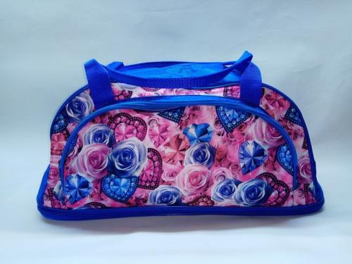 Сумка для фитнеса женская голубые розы Обидин - Фабрика сумок «Обидин»