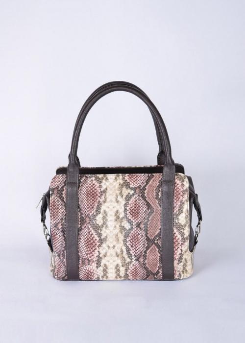 Сумка женская классическая коричневая рептилия Anri - Фабрика сумок «Anri»