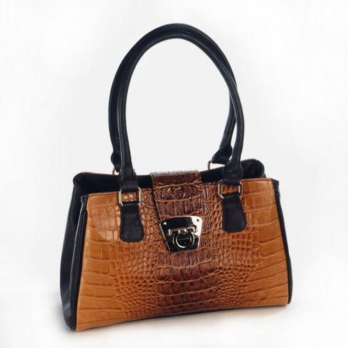 Каркасная сумка женская коричневая Allexi - Фабрика сумок «Allexi»