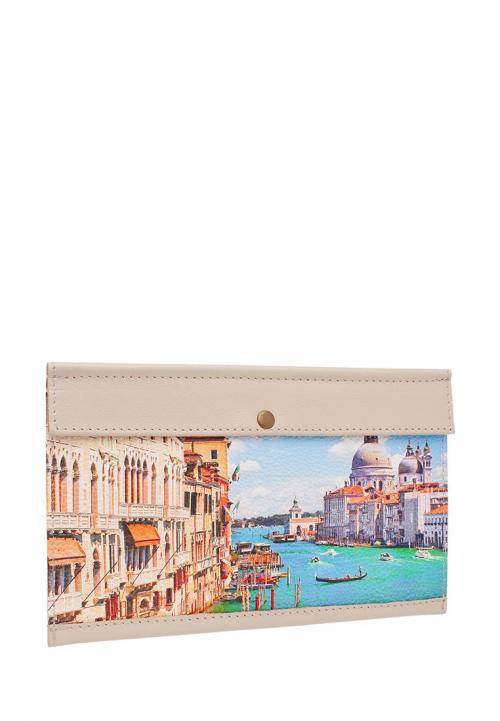 Тревел конверт Лето в Венеции бежевый - Фабрика сумок «Eshemoda»