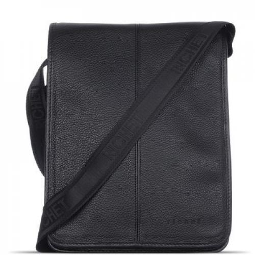 Черная сумка-планшет мужская вертикальная Richet - Фабрика сумок «Richet»