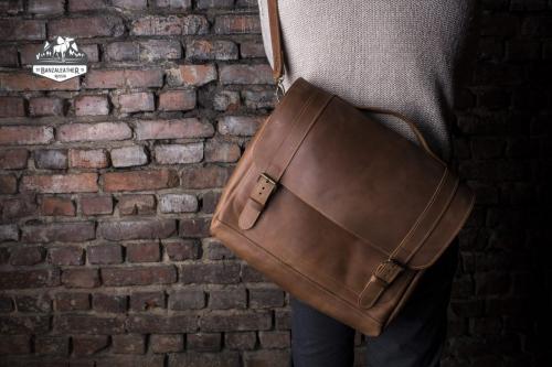 Мужская сумка коричневая Левисвилл - Фабрика сумок «Banzaleather»