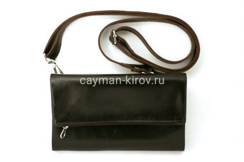 Клатч-портмоне из мягкой кожи  - Фабрика сумок «Cayman»