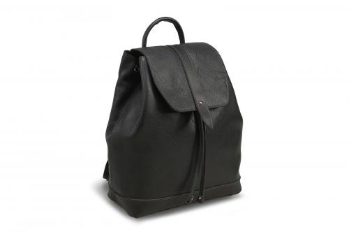 Городской рюкзак кожаный черный Олио Рости - Фабрика сумок «Олио Рости»