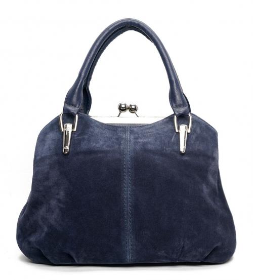 Женская замшевая сумка синяя ViTa-Art - Фабрика сумок «ViTa-Art »