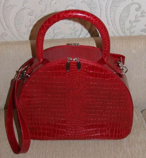 Каркасная сумка женская красный лак Dalena - Фабрика сумок «Dalena»
