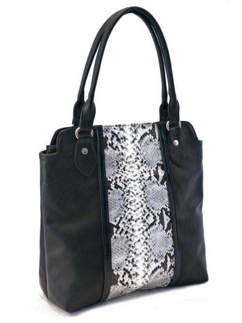 Женская сумка с длинными ручками черная Allexi - Фабрика сумок «Allexi»