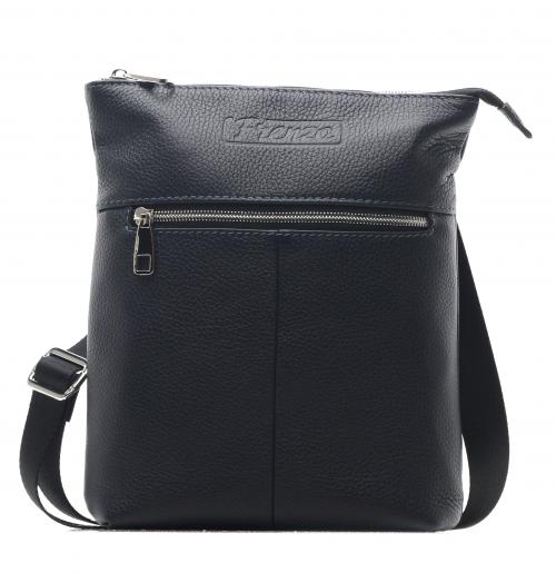 Кожаная сумка-планшет мужская синяя Frenzo - Фабрика сумок «Frenzo»