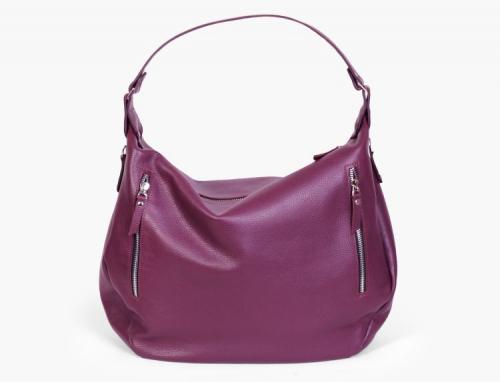 Вместительная фиолетовая сумка на молнии на плечо - Фабрика сумок «А-Рада»
