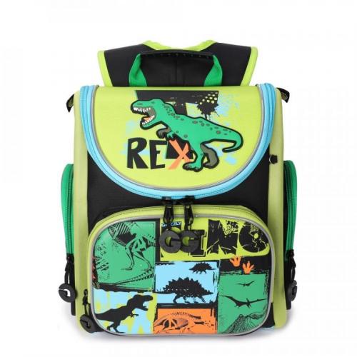 Школьный ранец черно-зеленый Grizzly - Фабрика сумок «Grizzly»