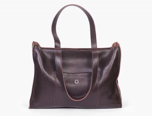 Темно-коричневая женская сумка шоппер на плечо - Фабрика сумок «А-Рада»