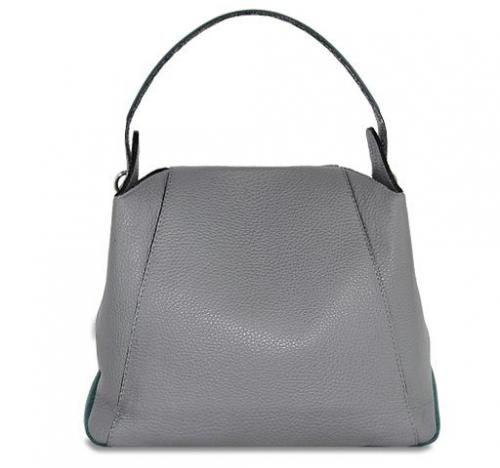 Женская серая сумка кожа ELBI - Фабрика сумок «ELBI»