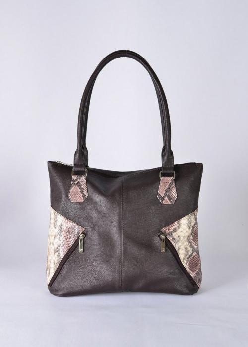 Женская сумка классическая шоколад длинные ручки Anri - Фабрика сумок «Anri»