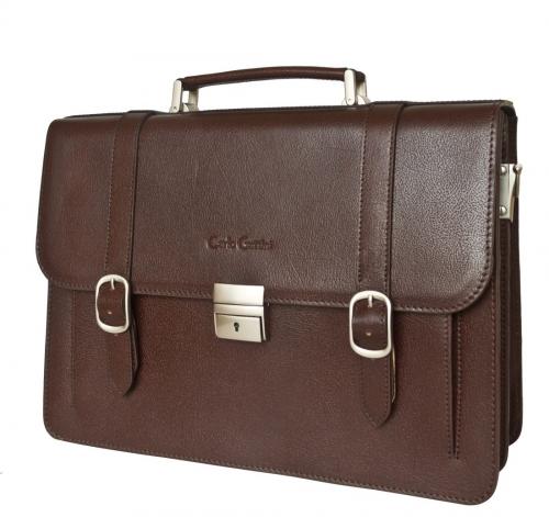 Мужской кожаный портфель Tolmezzo brown Carlo Gattini - Фабрика сумок «Carlo Gattini»