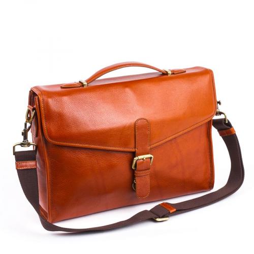 Портфель мужской коричневый Полар - Фабрика сумок «Полар»