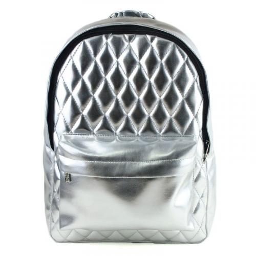Стильный серебряный стеганный рюкзак городской Holdie - Фабрика сумок «Holdie»
