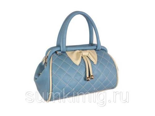Женская сумка-саквояж голубая Миг - Фабрика сумок «Миг»