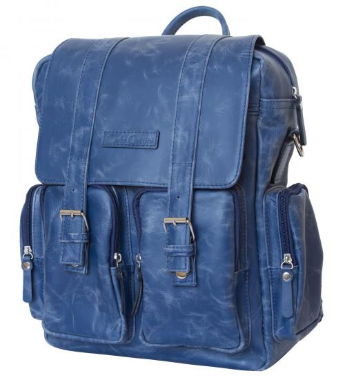 Кожаный рюкзак-сумка Fiorentino blue Carlo Gattini - Фабрика сумок «Carlo Gattini»