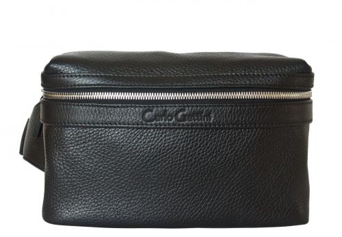 Кожаная сумка поясная Aosta black Carlo Gattini - Фабрика сумок «Carlo Gattini»