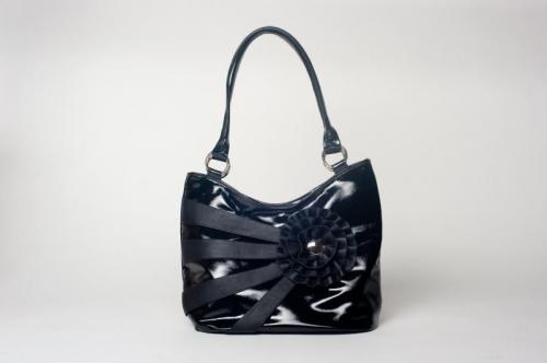 Черная женская сумка лак - Фабрика сумок «Богородская галантерейная фабрика»
