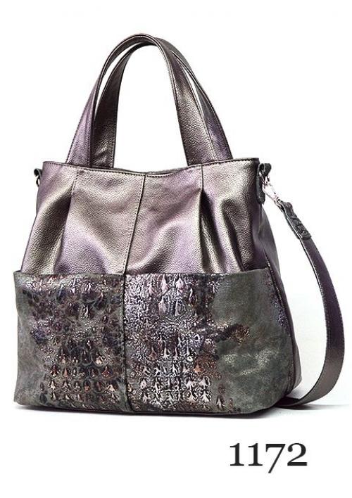 Женская сумка серебро Золотой дождь - Фабрика сумок «Золотой дождь»