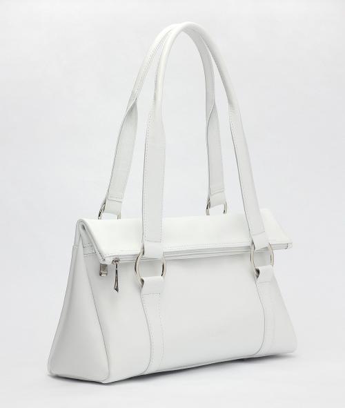Женская сумка из кожи белая длинные ручки ALSWA - Фабрика сумок «ALSWA»