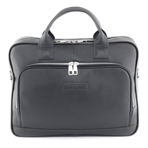 Кожаная сумка для ноутбука с большим внешним карманом Frenzo - Фабрика сумок «Frenzo»